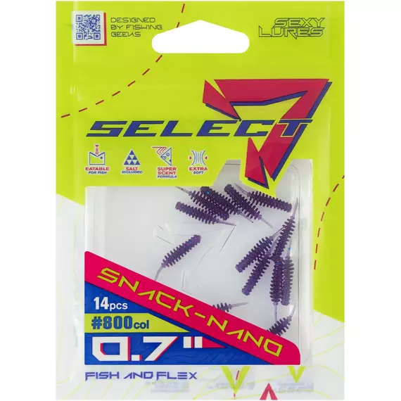 Силікон Select Snack Nano 0.7" #800 (14шт/уп), Довжина силікону: 0.7" (1.78 см), Колір силікону: 800, фото , изображение 2